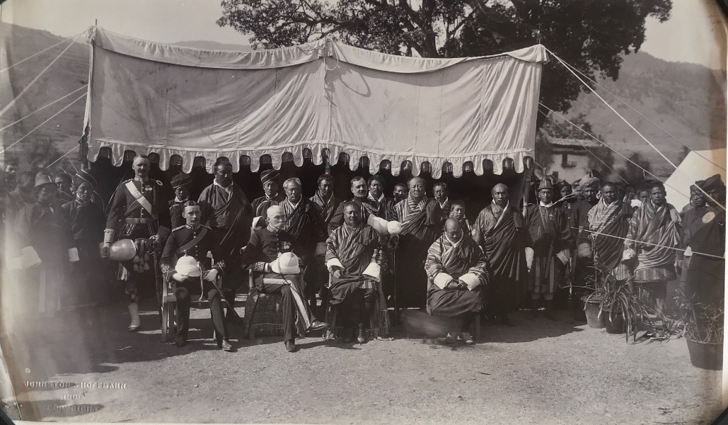 Product image Bhutan. Tibet. Group at  camp Tassetree Jong. Punakha. 1907.