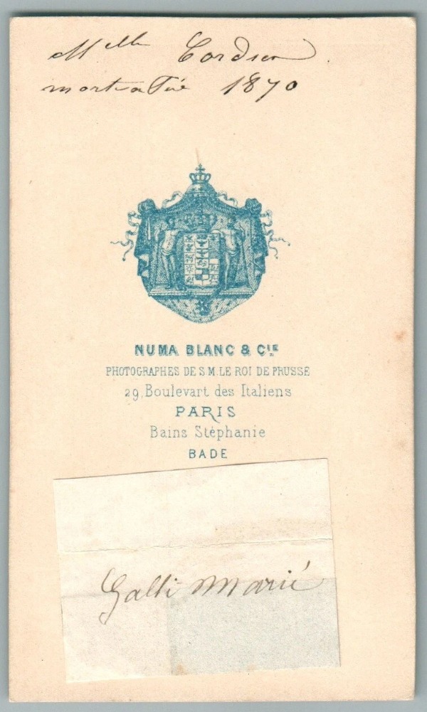 Image du produit Célestine Galli-Marié, mezzo-soprano -  Portrait CDV