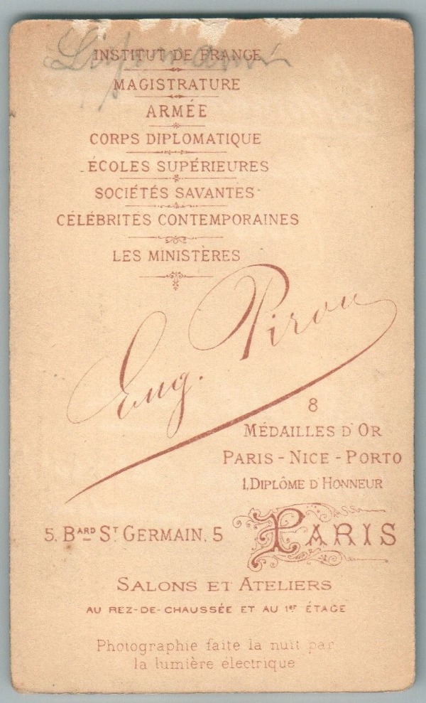 Image du produit Gabriel Lippmann, pionnier de la photographie en couleur - Portrait CDV