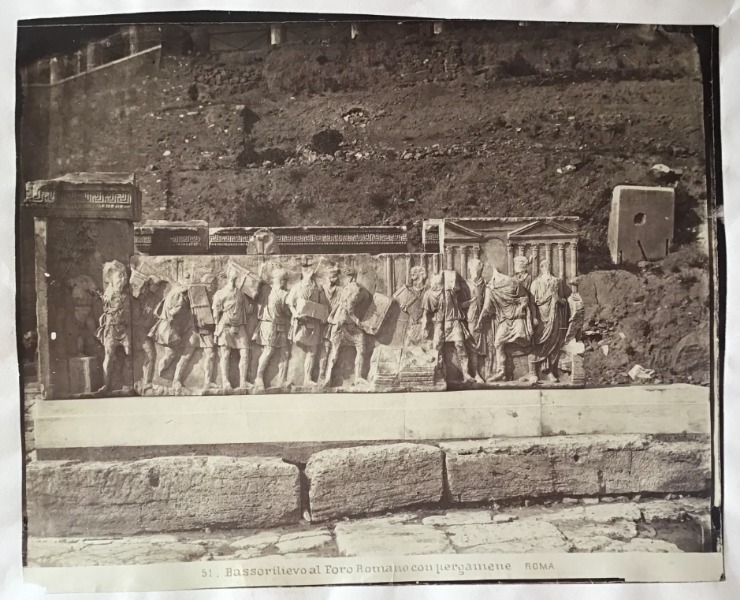 Product image Roma. Bassorilievo al Foro romano con pergamene.